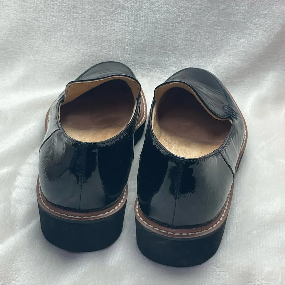 Naturalizer Andie Black Patent Leather Slip On‎ Comfort Loafer Woman’s 7M